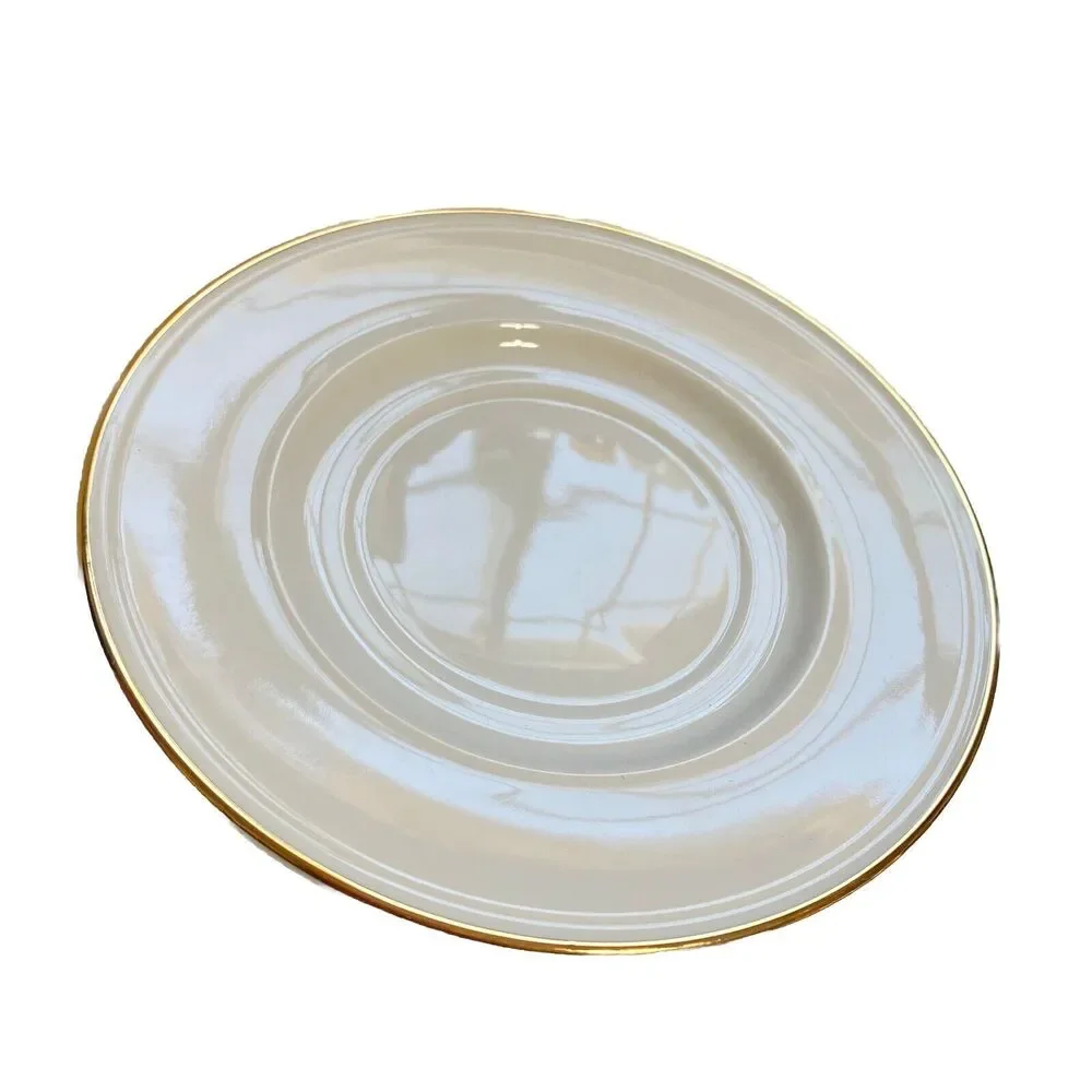 POTTERY BARN Gold Rim Saucer Plate IDG Japan 6 inch Diameter